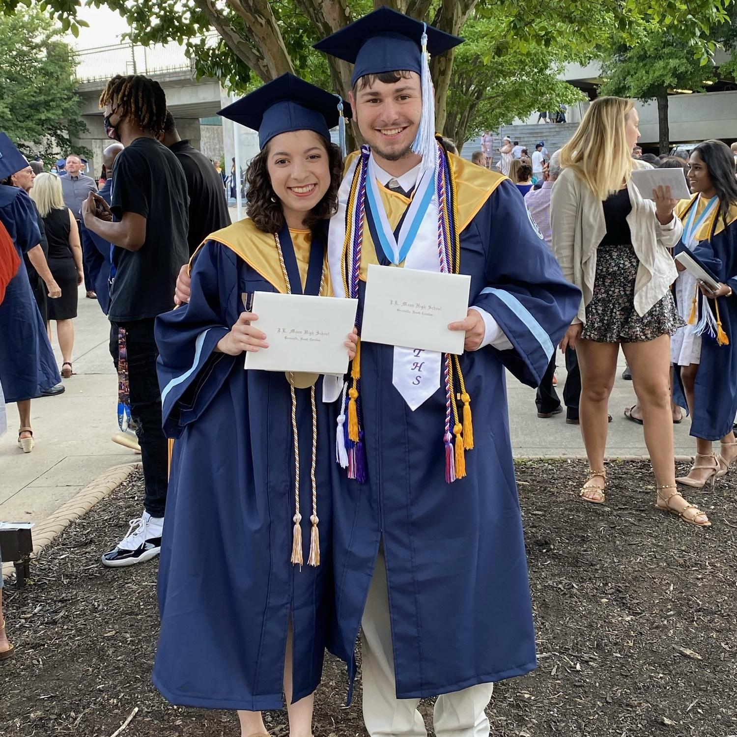 Graduation '21, we were both so excited to be achieving this milestone together