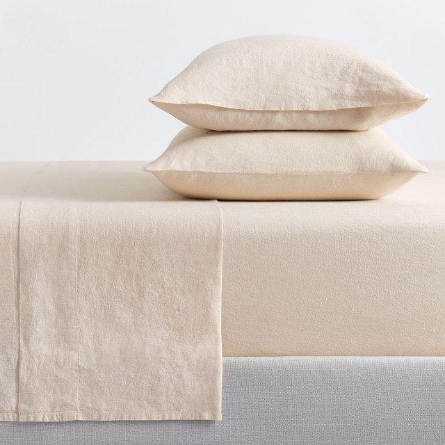 Classic Belgian Flax Linen Sheet Set, Rosewater, King