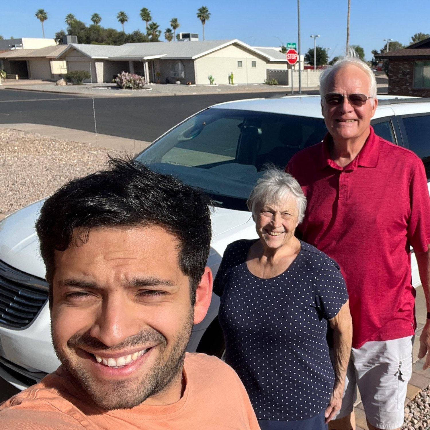 Nico took this selfie before driving from Phoenix to Los Alamos for his internship. We had a wonderful visit with Grandma and Grandpa!