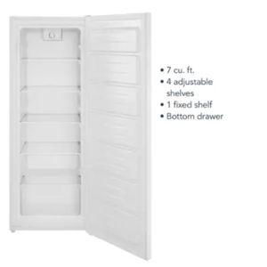 Insignia™ - 7 Cu. Ft. Garage Ready Upright Convertible Freezer with ENERGY STAR Certification - White