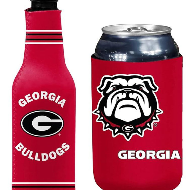 College Team Color Logo Can & Bottle Holder Insulator Beverage Cooler Set