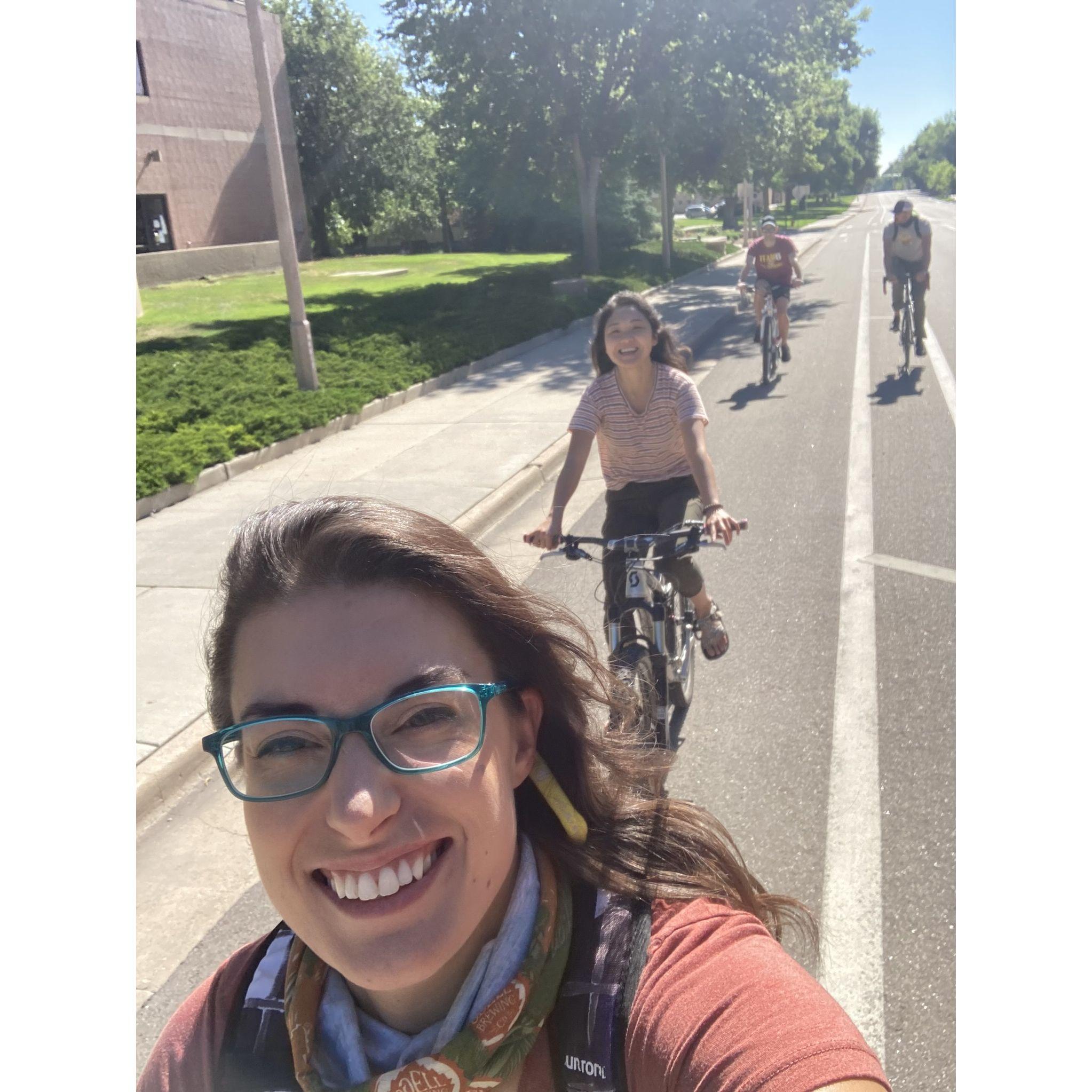 Sunny bike ride with Haeree and Dan during their visit to Fort Collins over the 4th of July!