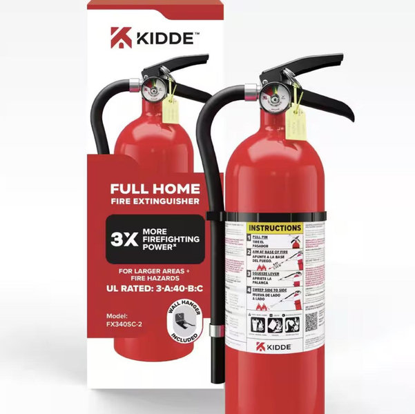 Kidde Home 3-A:40-B:C Class ABC 2.5 lb. Fire Extinguisher 21030936 21030936