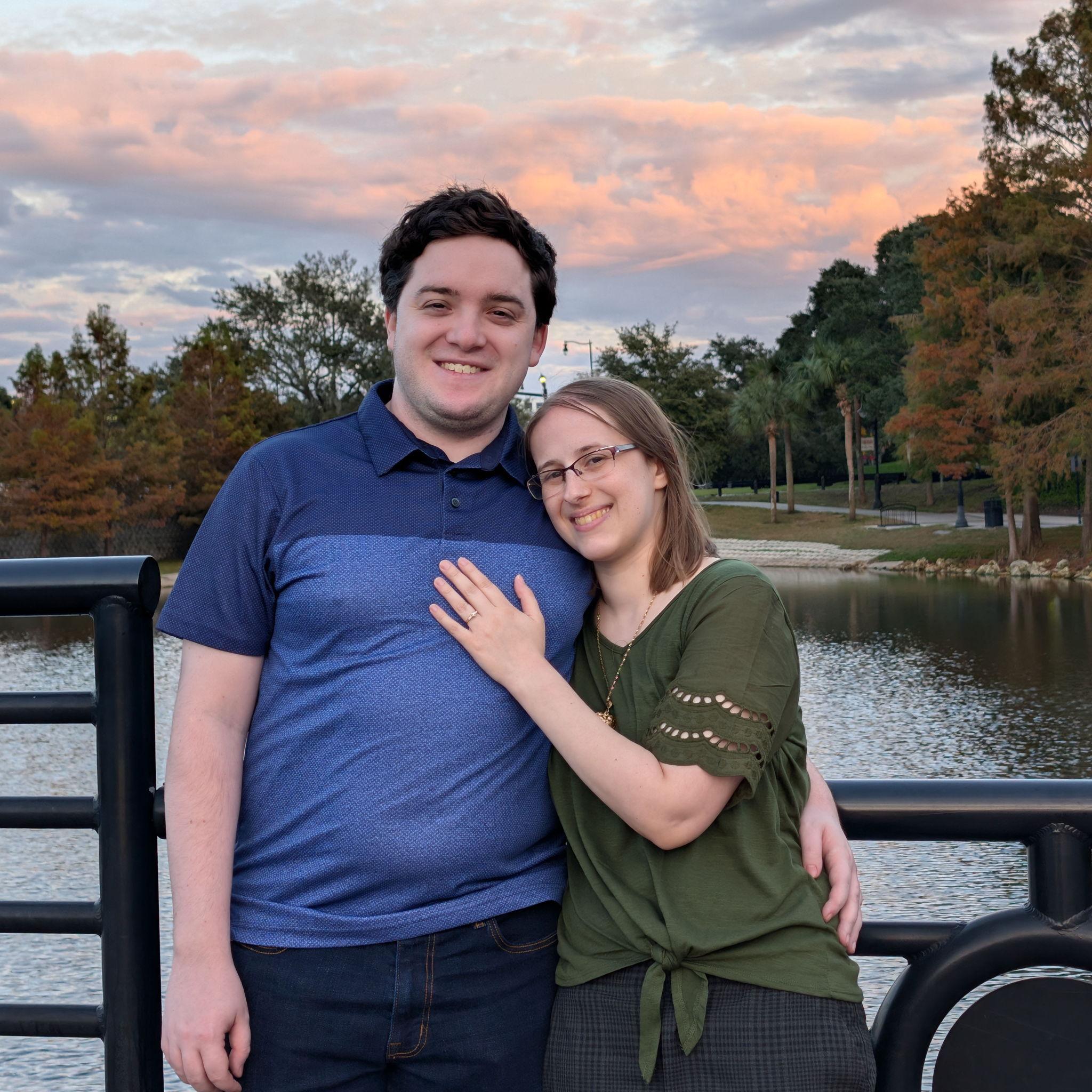 November 29th, 2025: One year after our engagement, we did a photoshoot at Cranes Roost. Photo Credits: Liz and Dakota Bothun