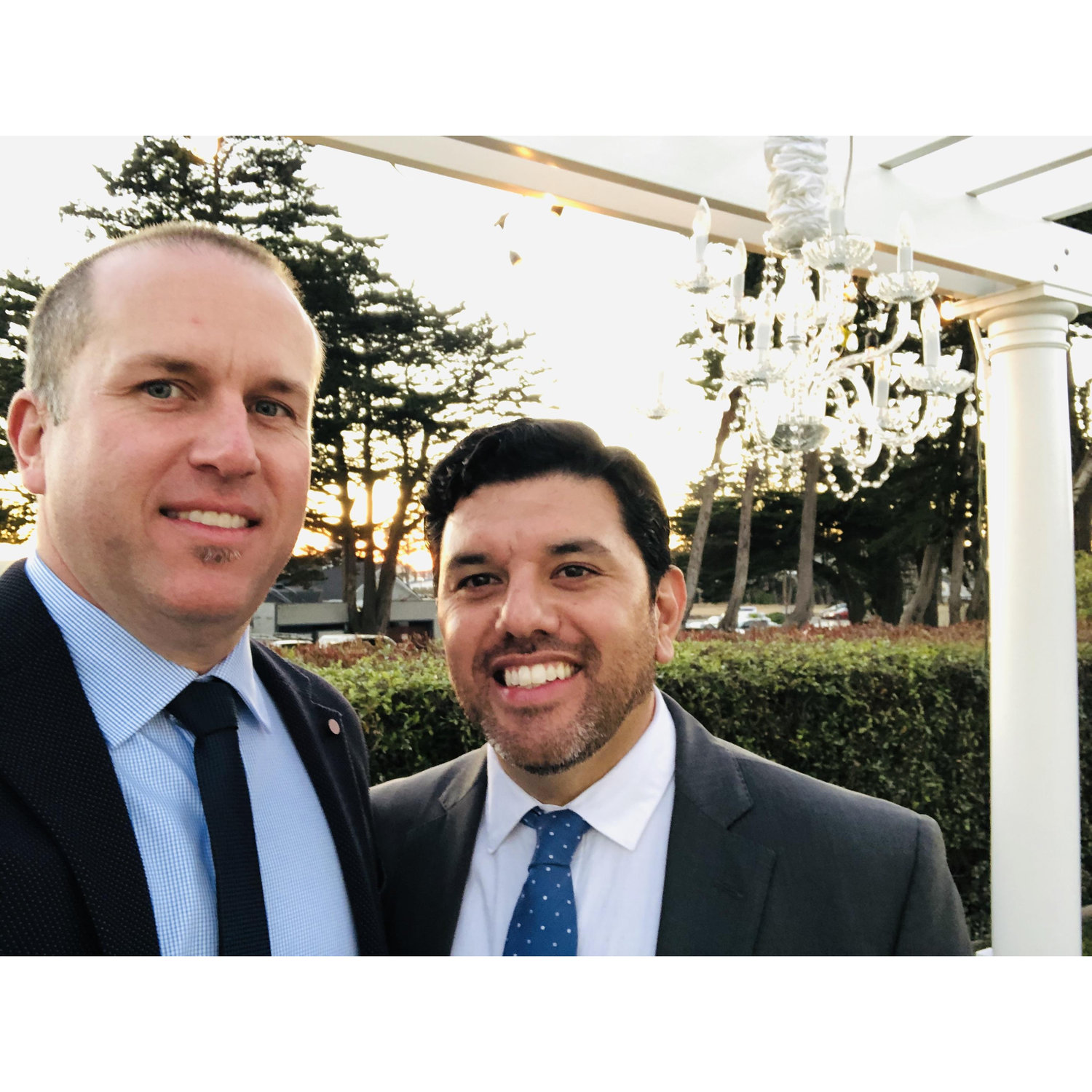 In Half Moon Bay during Henry's college friend's wedding.