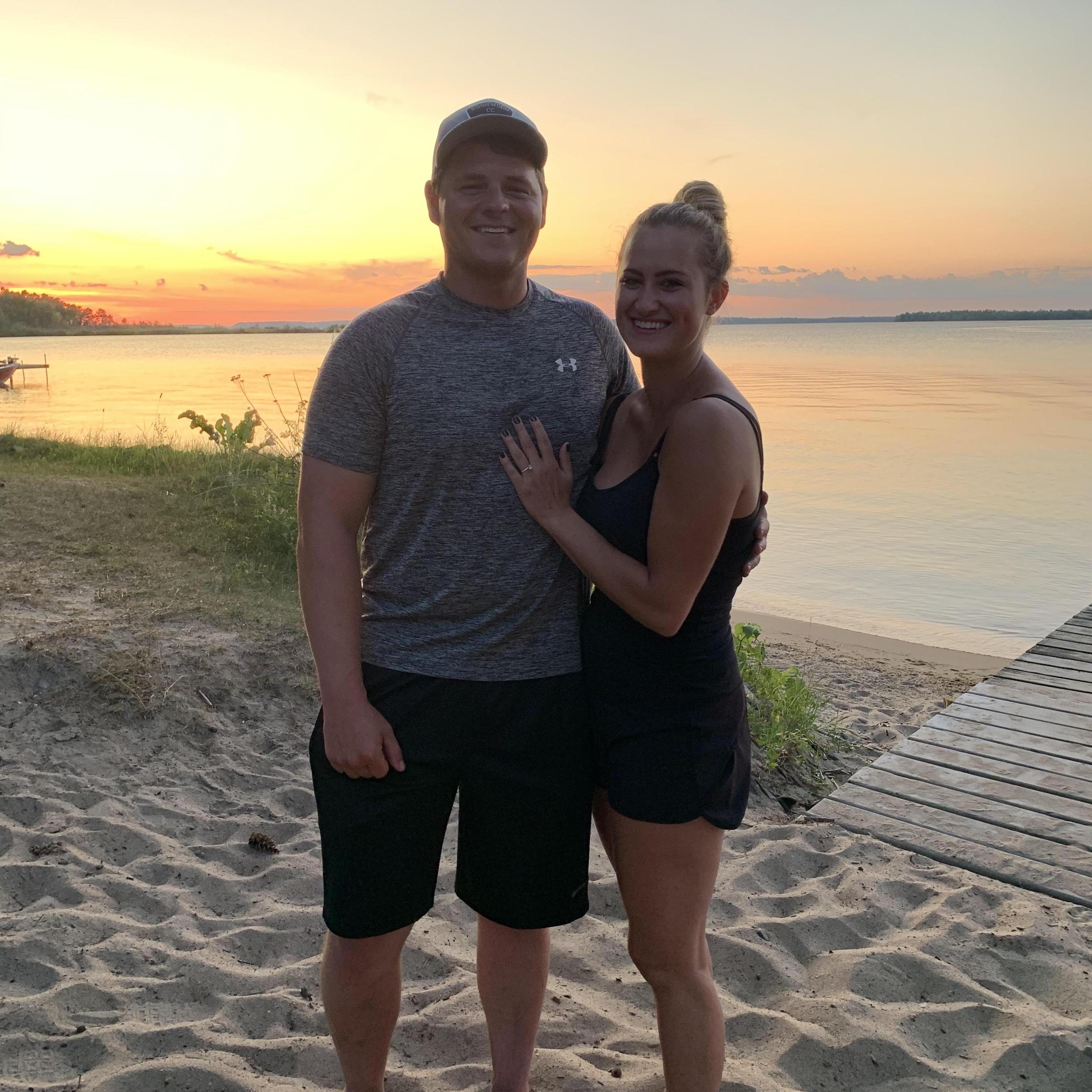 Right after Alex proposed on Cass Lake, MN