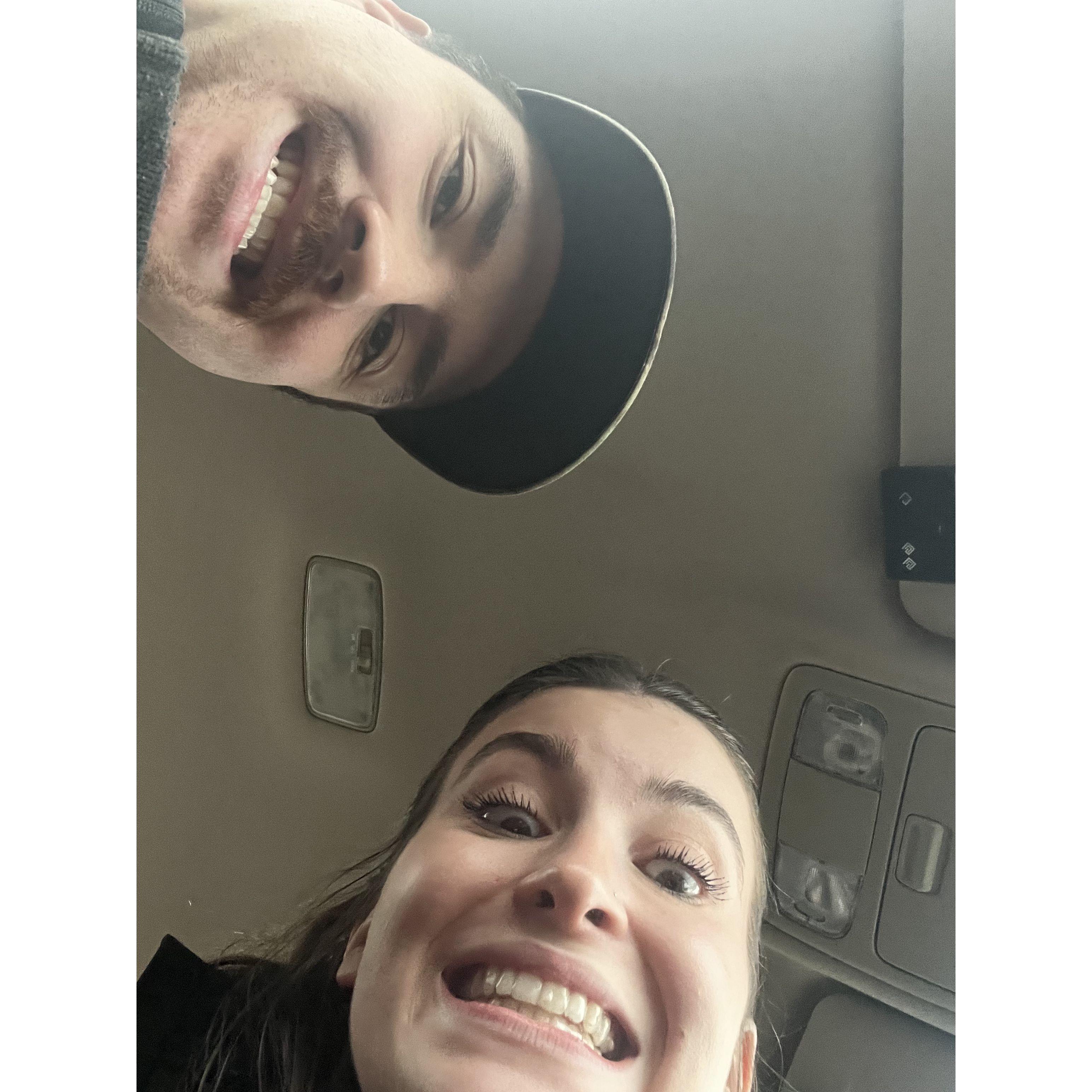 The day we picked out our venue, 24 days after getting engaged.