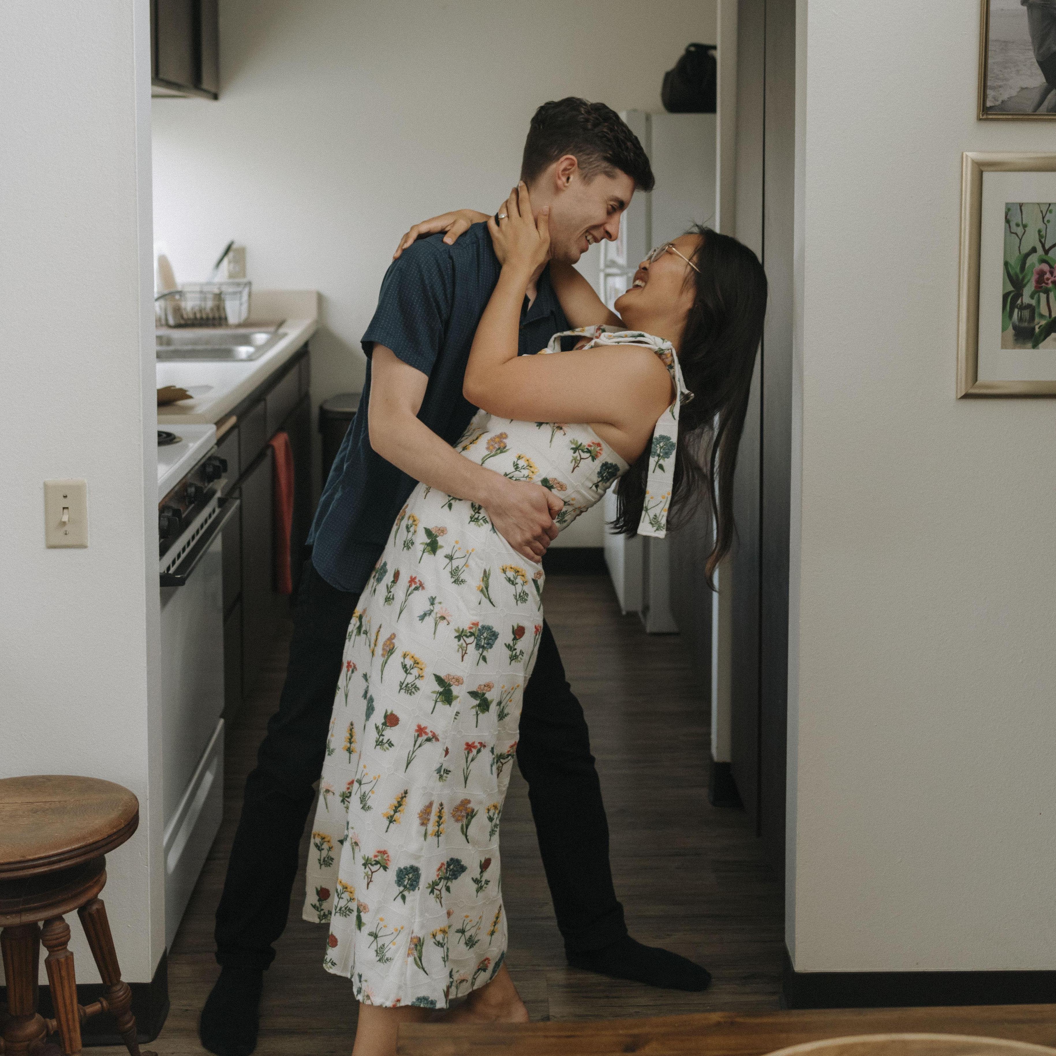 Engagement photos: our apartment