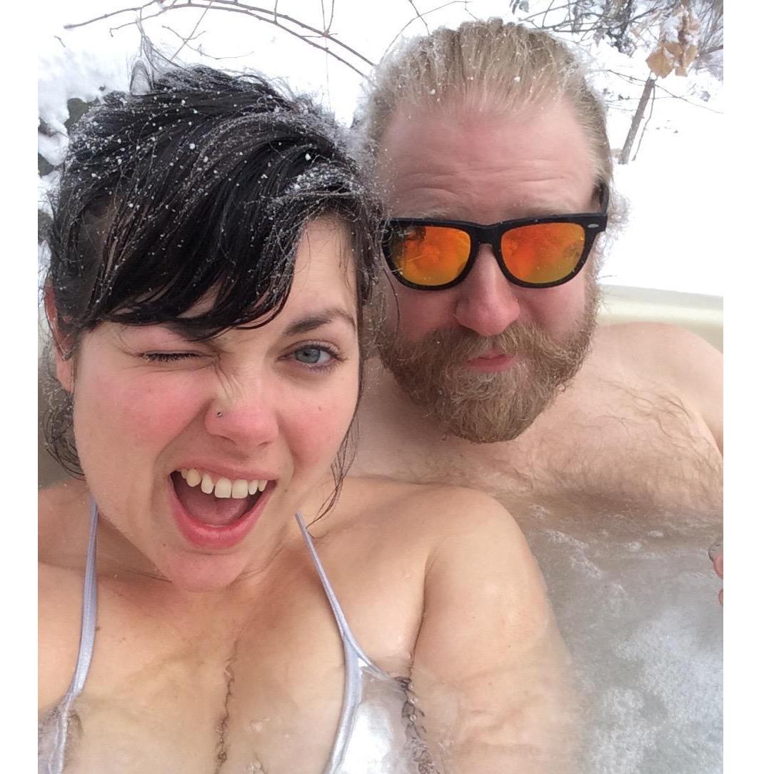 The best lil hot tub in a Valentine's winter wonderland you could ever wish for.
Saugatuck MI, February 14, 2015