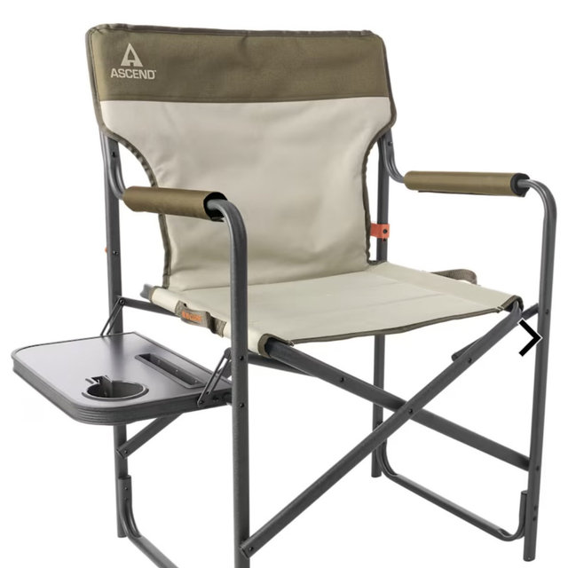 Ascend Pathfinder Directors Chair with Side Table - Abbey Stone/Sea Turtle