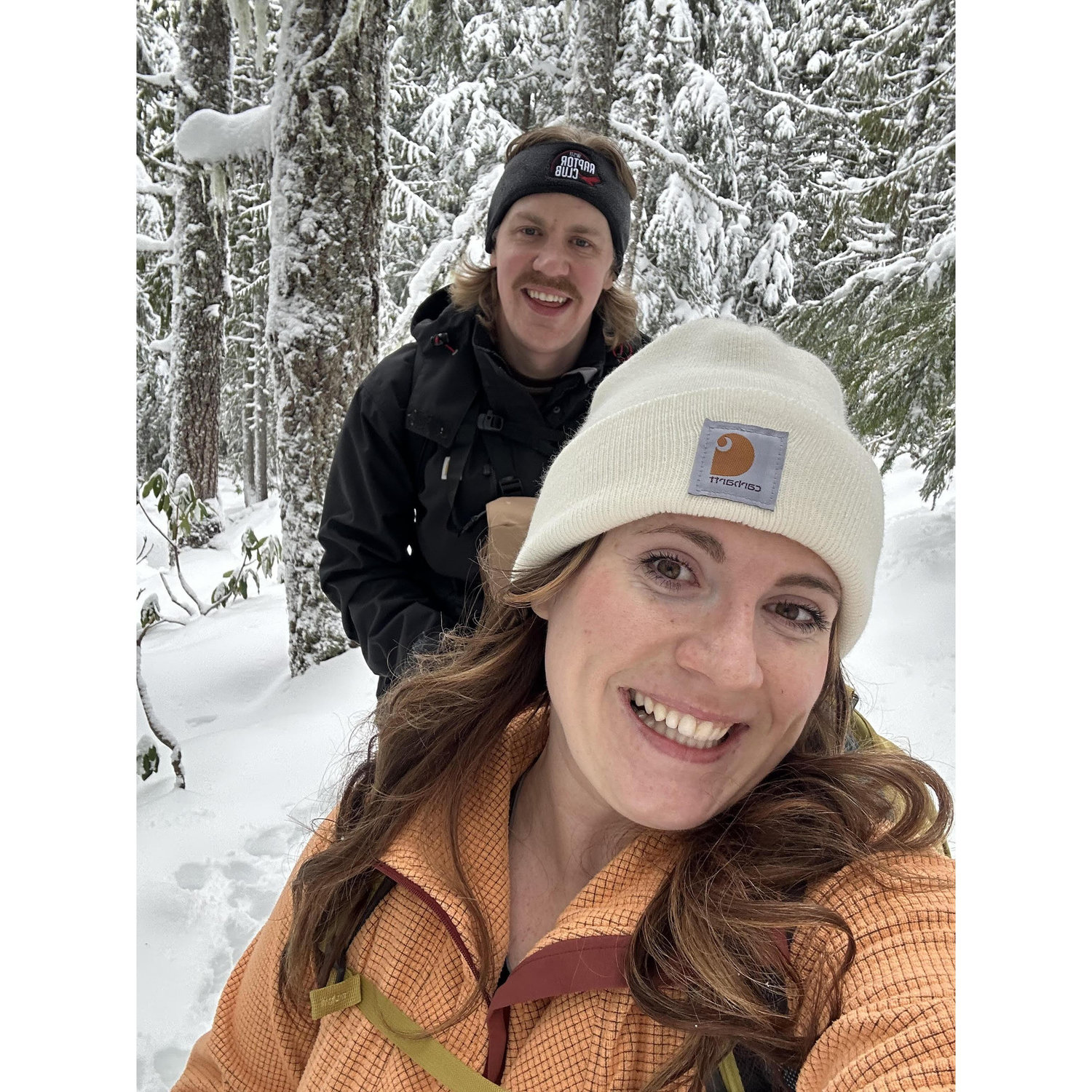 2025 - On a snowshoe trip to Mt. Hood with some friends, enjoying our new home as we had just moved to Oregon a couple months prior!