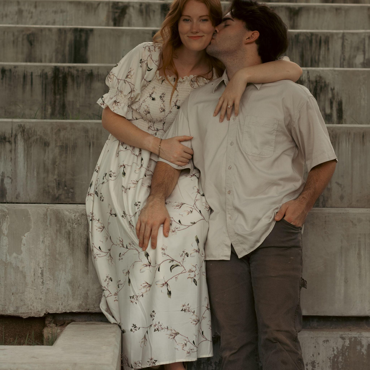 Engagement photos in Benjakitti park in Bangkok, Thailand.