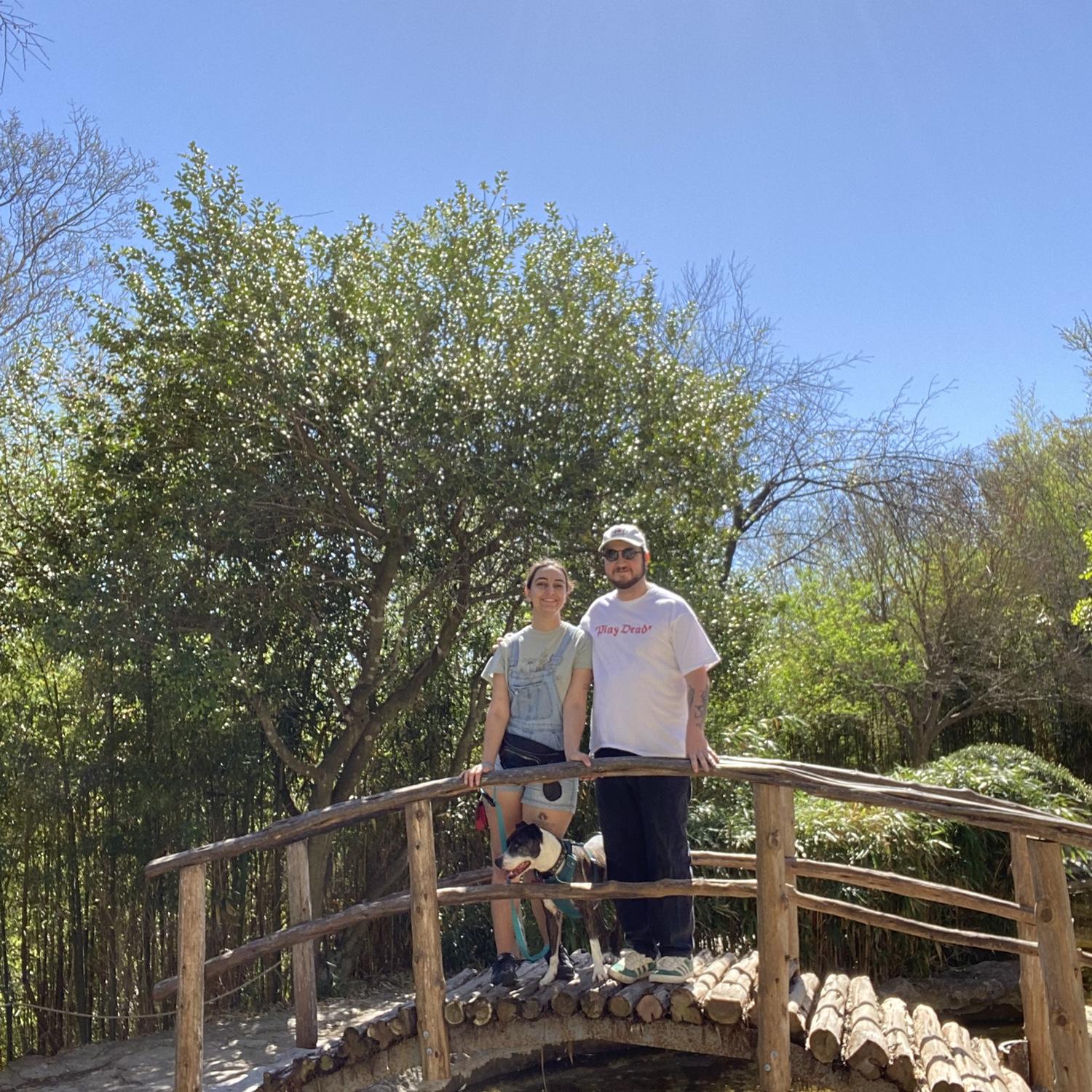 Zilker Botanical Gardens with our pup Rubicon