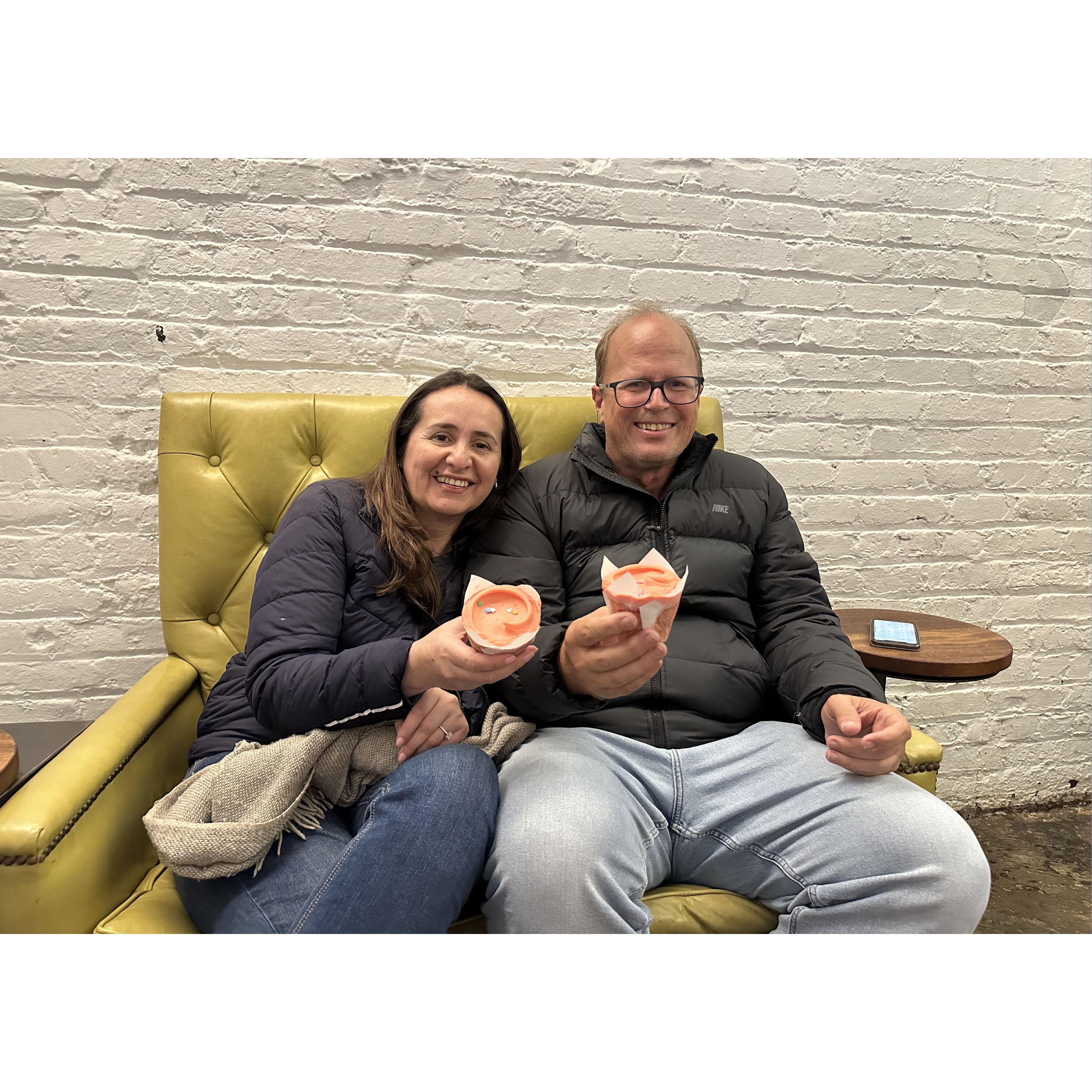 Date night + Cupcakes = Forever