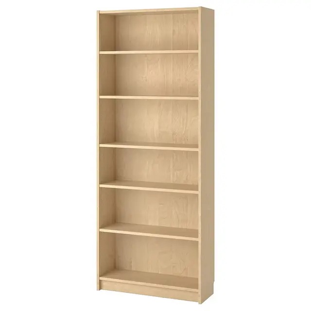 BILLYBookcase, birch veneer31 1/2x11x79 1/2 "