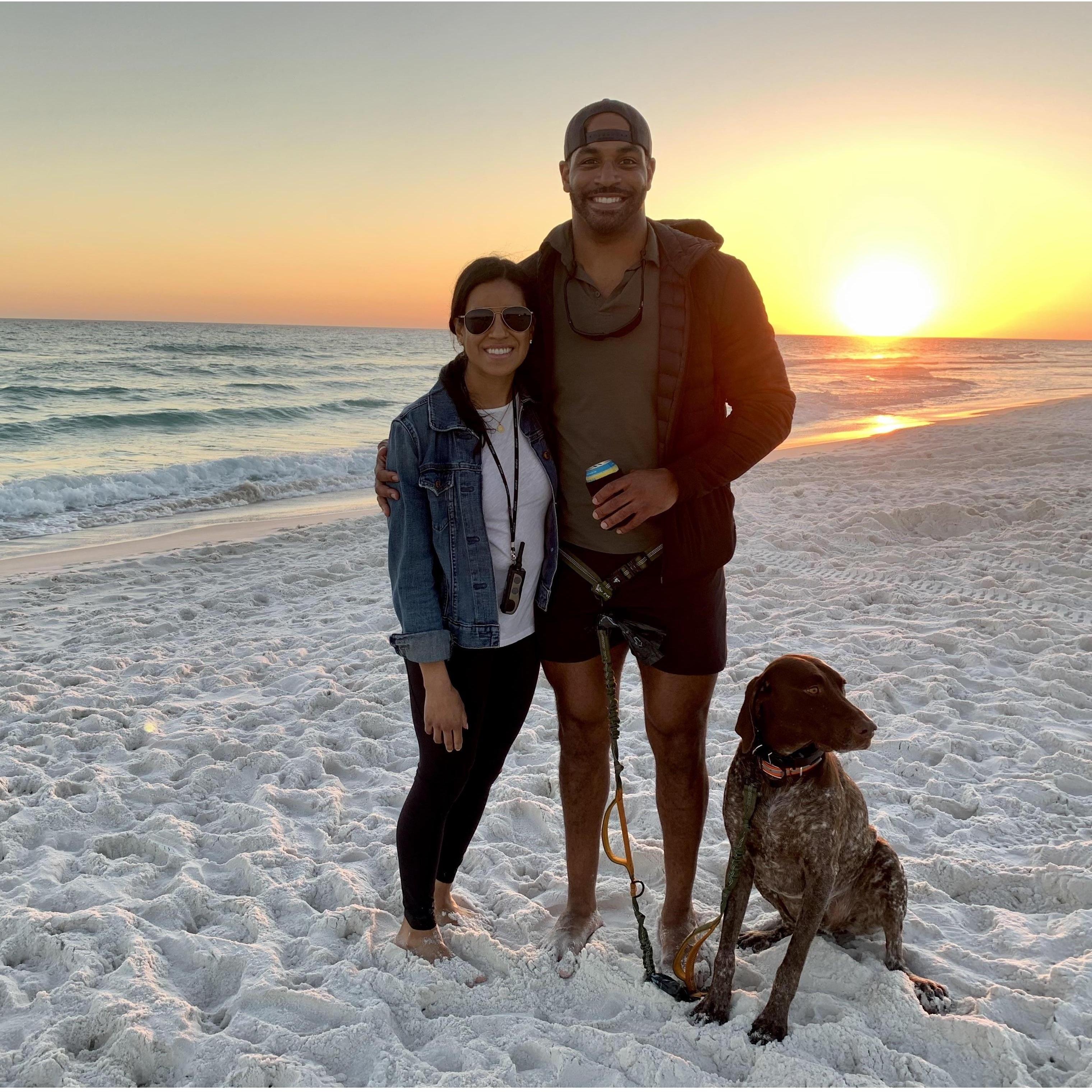 Family picture with our new adopted dog, Tucker Taylor! - Grayton Beach March 2022