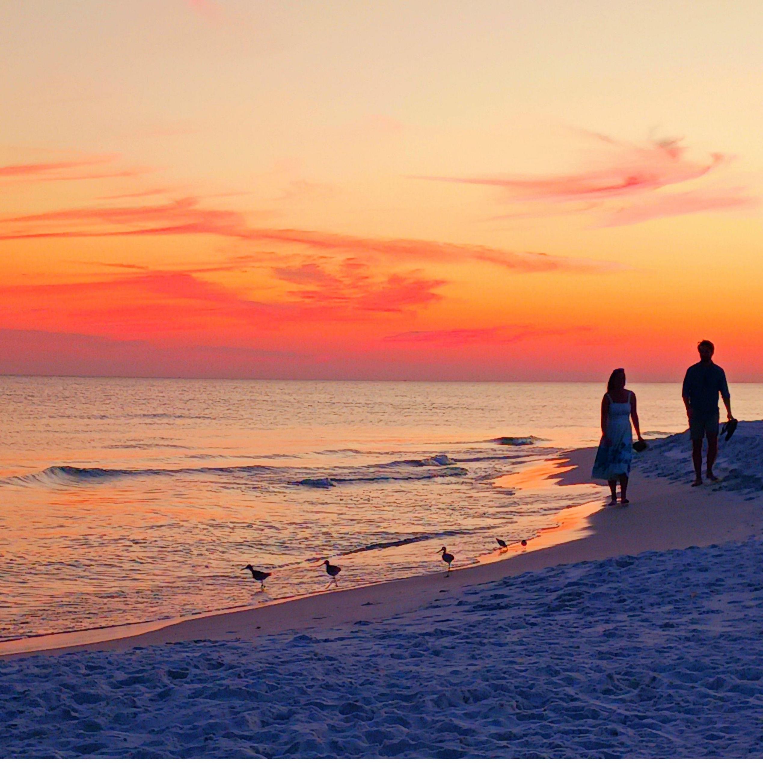 Walking on the beach in Destin.