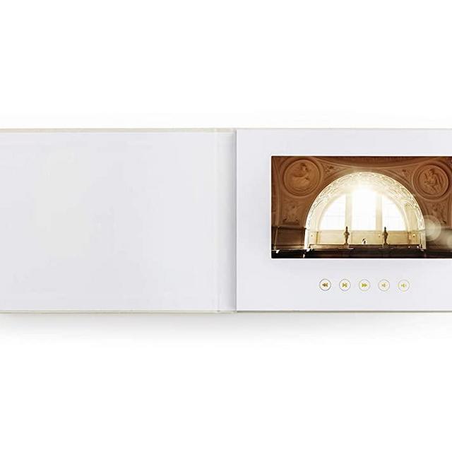 The Motion Books | Video Book that plays your wedding video | Card with Video Display, Wedding Video Book, Wedding Video Album | 4GB Memory, IPS Display, Linen Bound and Rechargeable Battery (OUR WEDDING)
