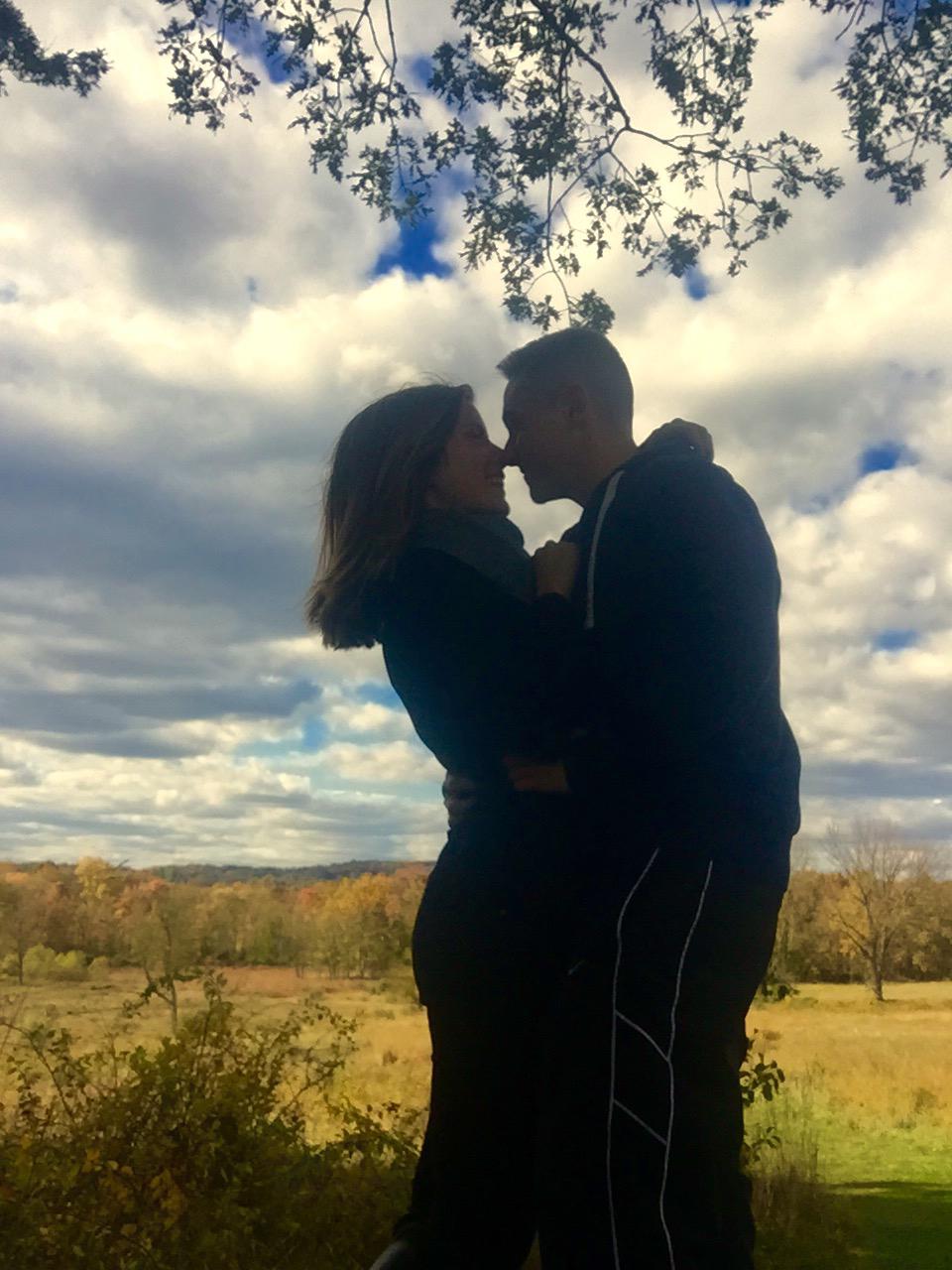 Our first trip to Natirar together - 5 years later, Curtis proposed in this exact spot!