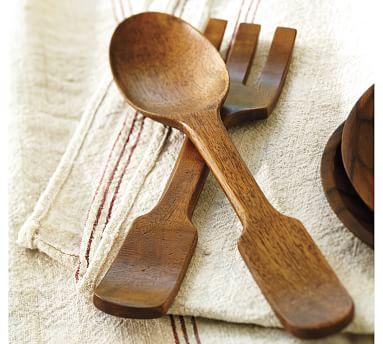 Vintage Wood Serving Set