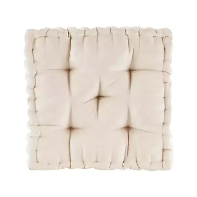 Ivory Chenille Floor Cushion