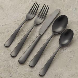 Jett 20-Piece Flatware Set in Black