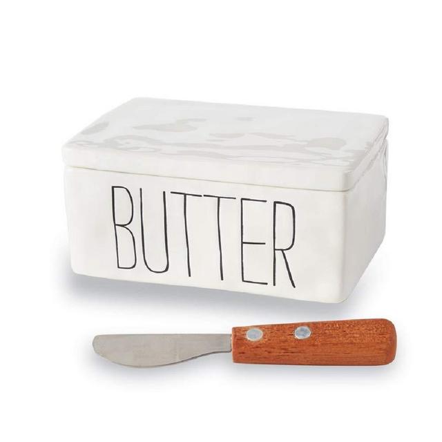 Mud Pie Bistro Butter Dish Set of 3