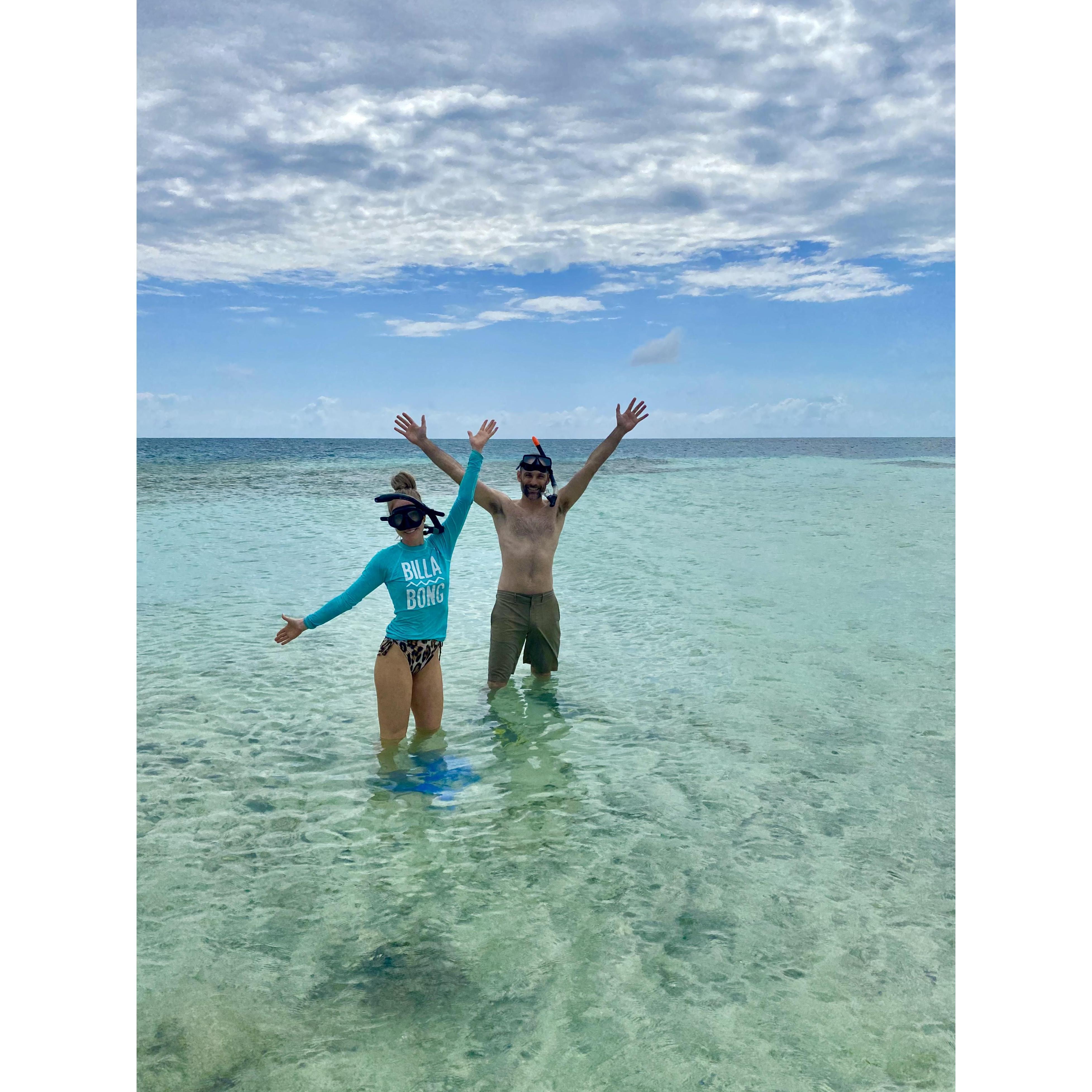 Snorkeling at Silk Caye!