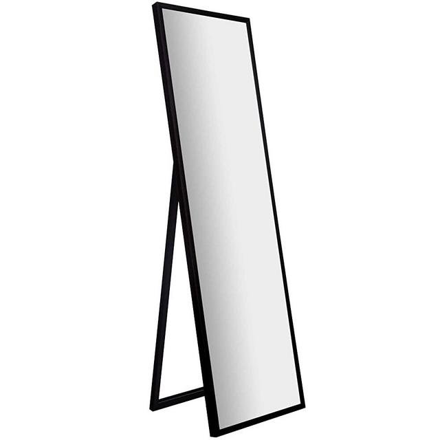 Everly Hart Collection 16" x 57" Full Length Black Floor Free Standing Easel Mirror