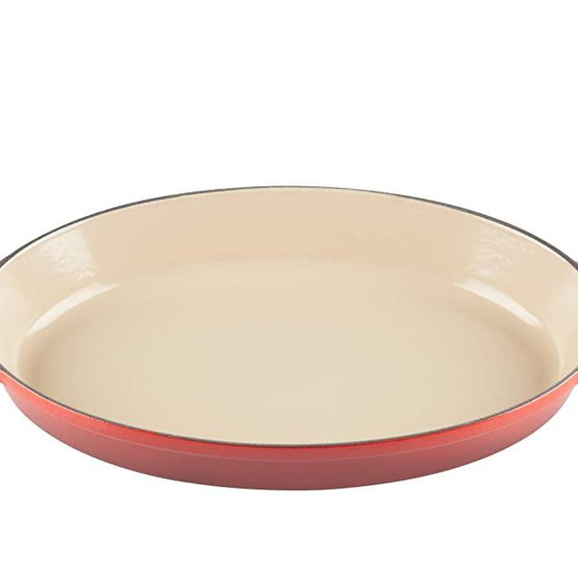 Le Creuset Enamel Cast Iron Signature Oval Baker, 3 quart, Cerise (Cherry Red)