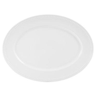 Everyday White® by Fitz and Floyd® Beaded 15.88-Inch Oval Platter
