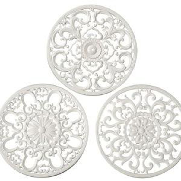 Extra Thick Silicone Trivet Mat for Hot Dishes, Hot Pots and Pans, Pot Holder, Hot Pad to Portect Your Table and Countertop, Kitchen Decor and Accessories,Black,Set of 3