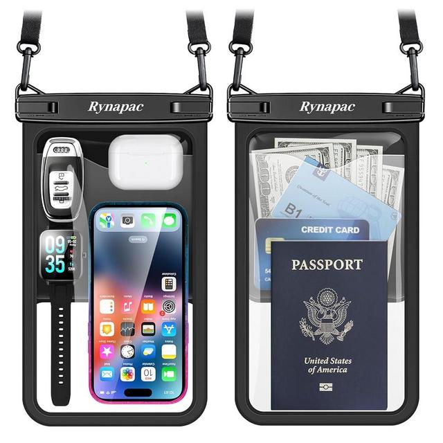 [Up to 10"] Large Waterproof Phone Pouch Bag - 2 Pack Waterproof Phone Case for iPhone 16 15 14 Pro Max Galaxy S24 S23 Ultra, IPX8 Cellphone Water Protector Pouch Beach Essentials Travel Must Haves
