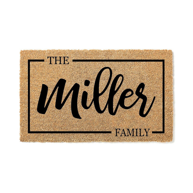 Wedding Gift for Couple Personalized Gift Engagement Gift Family Name Doormat Housewarming Gift Door Mat Welcome Mat Monogram 1466