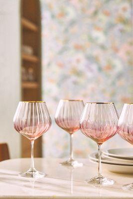 Waterfall Red Wine Glasses, Set of 4