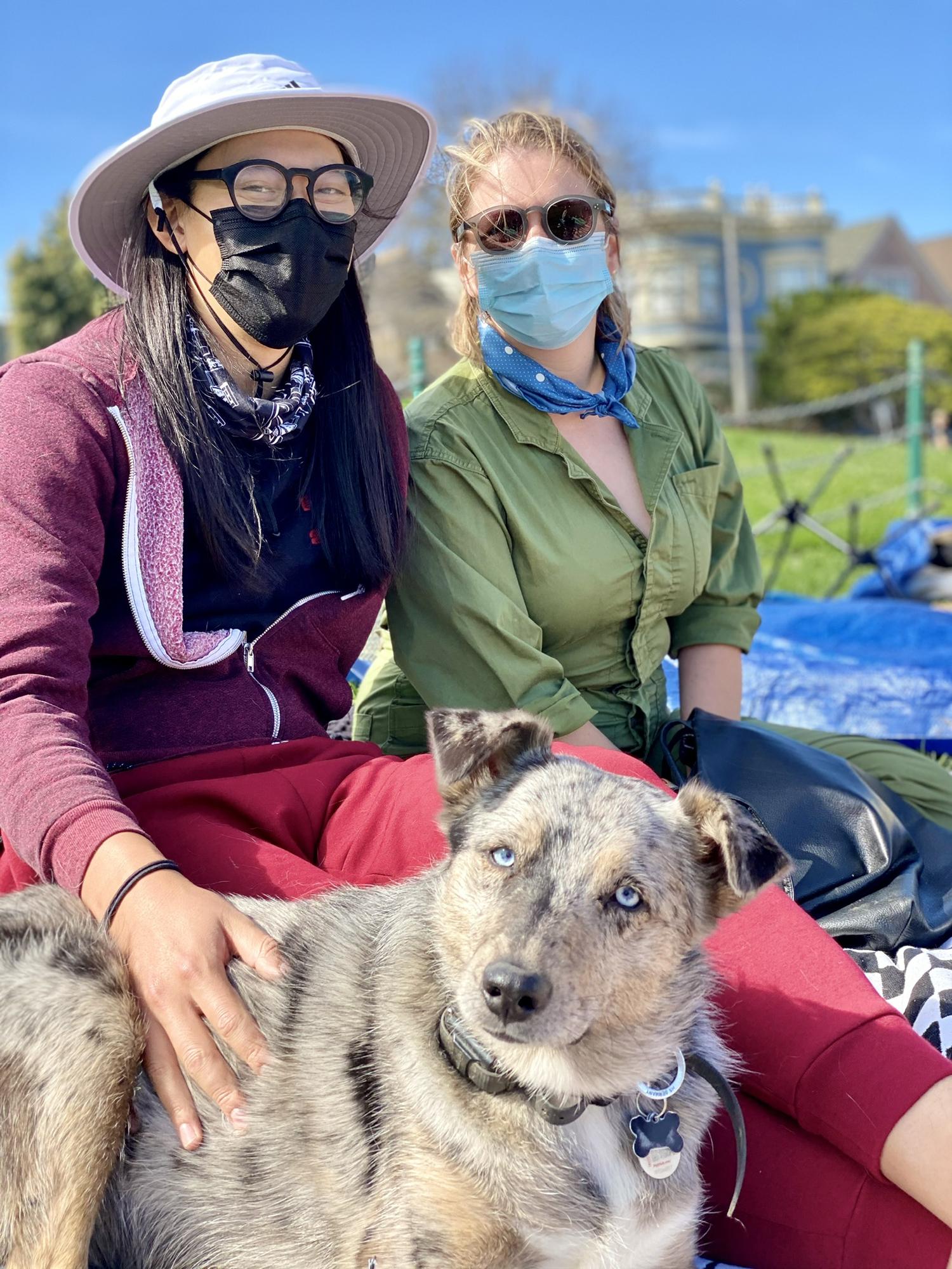 with pepper, a good dog