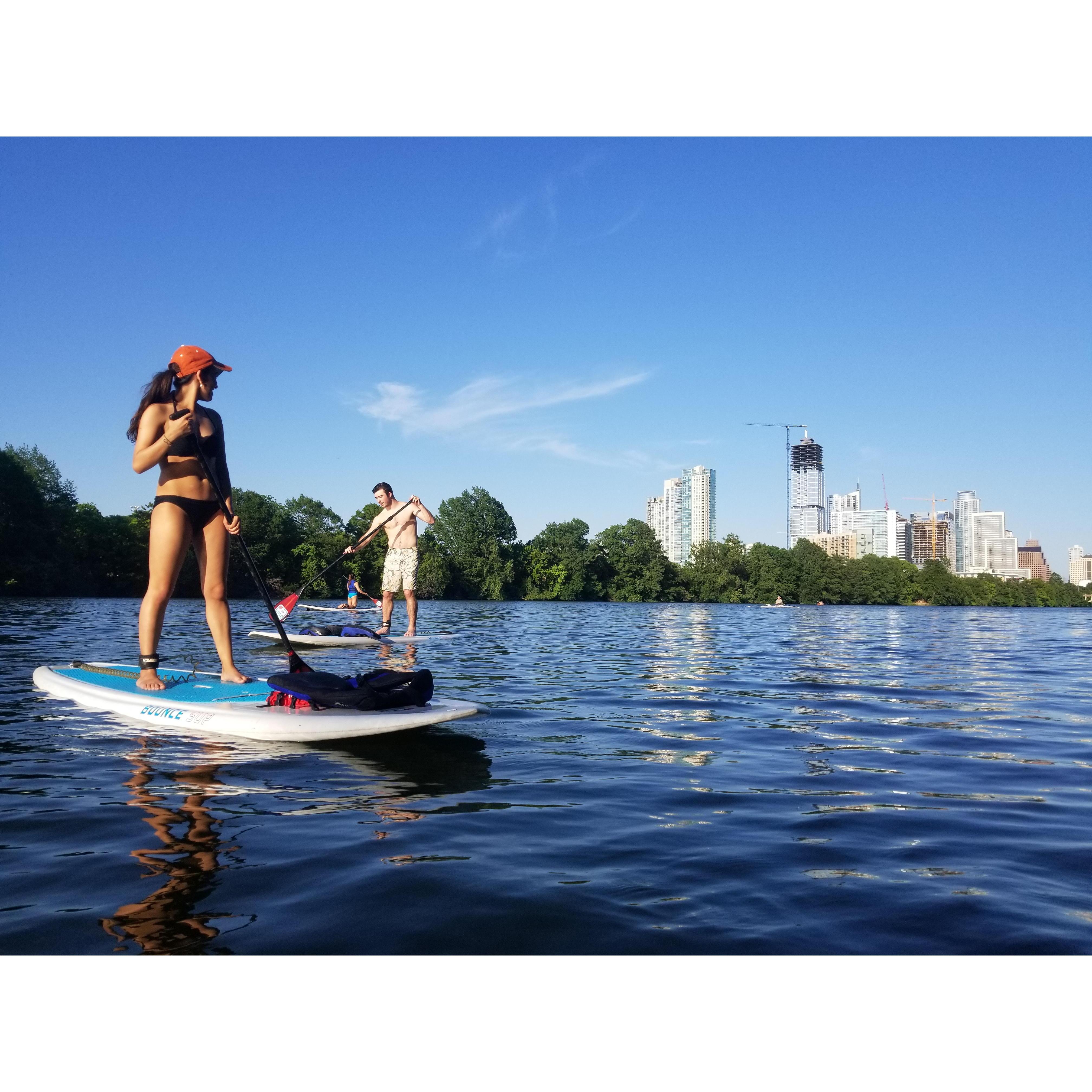 favorite hobby - paddleboarding @ Lady Bird Lake