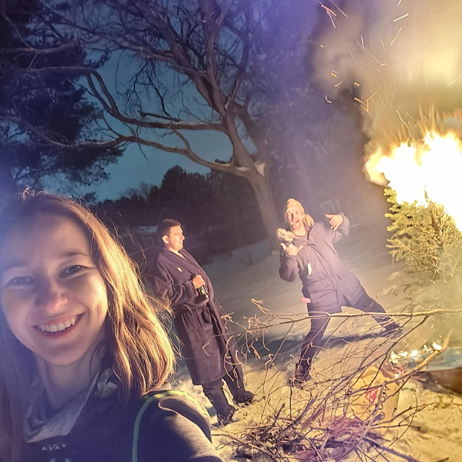 Yearly tree burning Tradition in February! It is very dry
