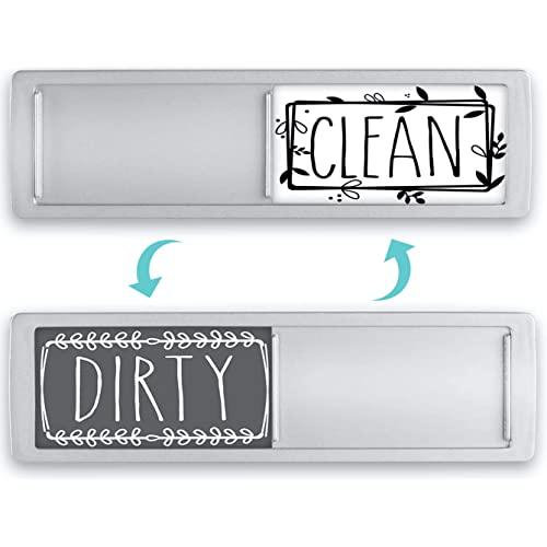 BabyPop! Newest Design Dishwasher Magnet Clean Dirty Sign Indicator, Trendy Universal Kitchen Dish Washer Magnet, Super Strong Magnet with Sticker Adhesives for Kitchen Organization and Storage