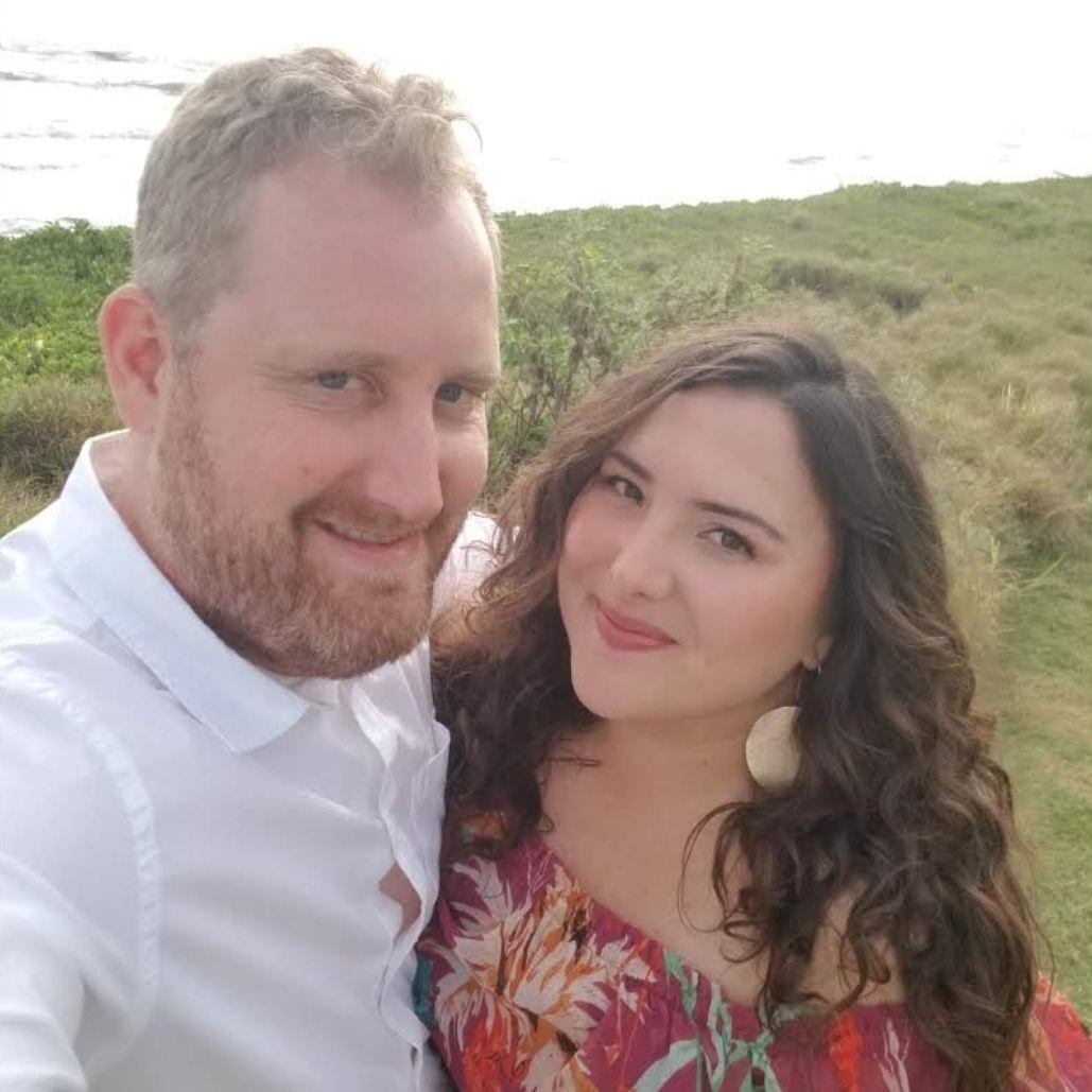 At Eva and Kevin's beautiful wedding in Hawaii.