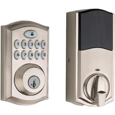 Kwikset  SmartCode 913 Satin Nickel Single Cylinder Electronic Deadbolt Lighted Keypad