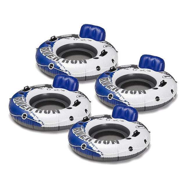 Intex River Run Inflatable Floating Tube Water Raft for Lake River Pool