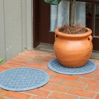WaterHog Squares Indoor/Outdoor Plant Trivet, Set of 2