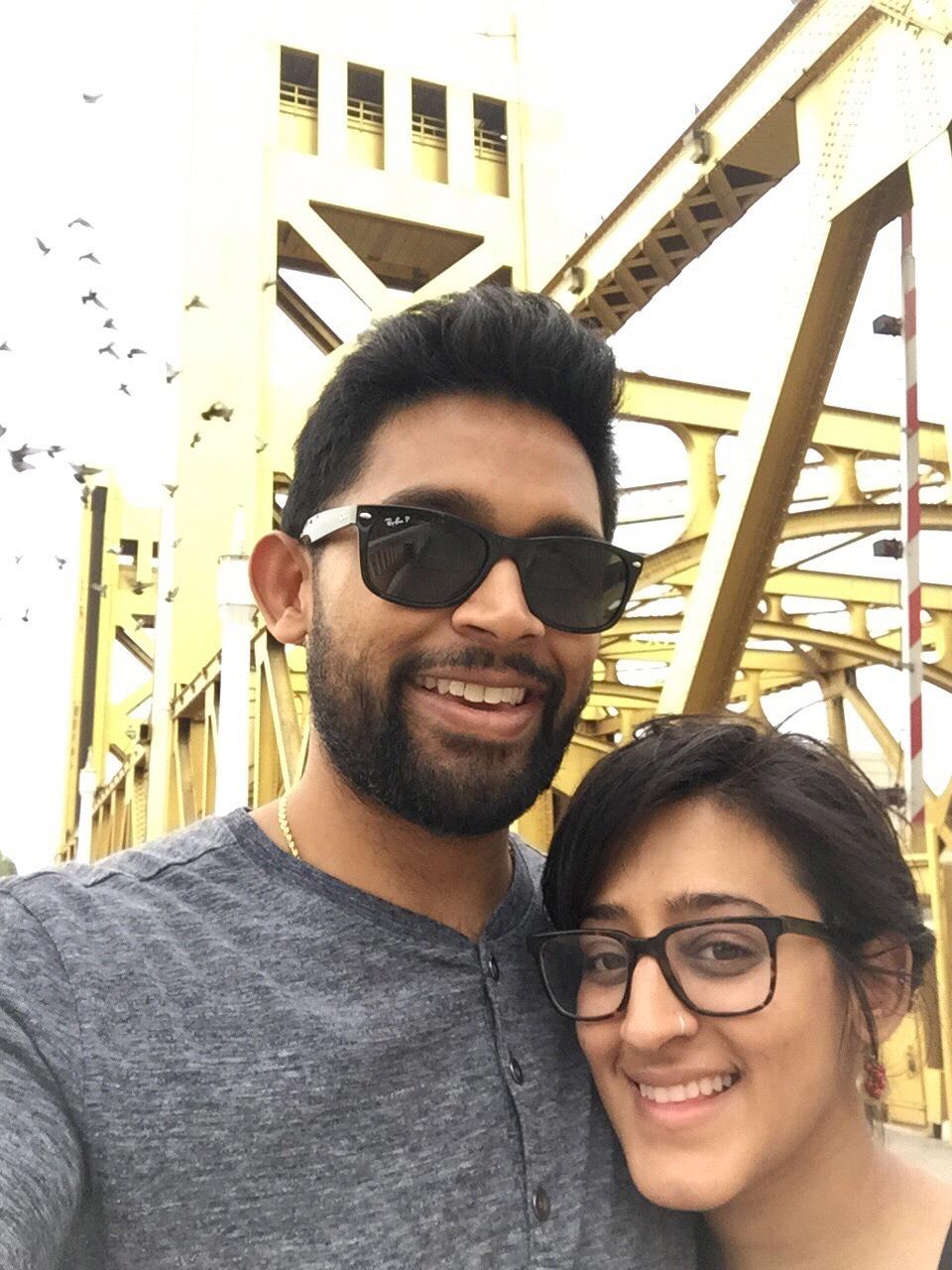 Wandering around Sac on Labor Day 2017. Here they are at the Tower Bridge.