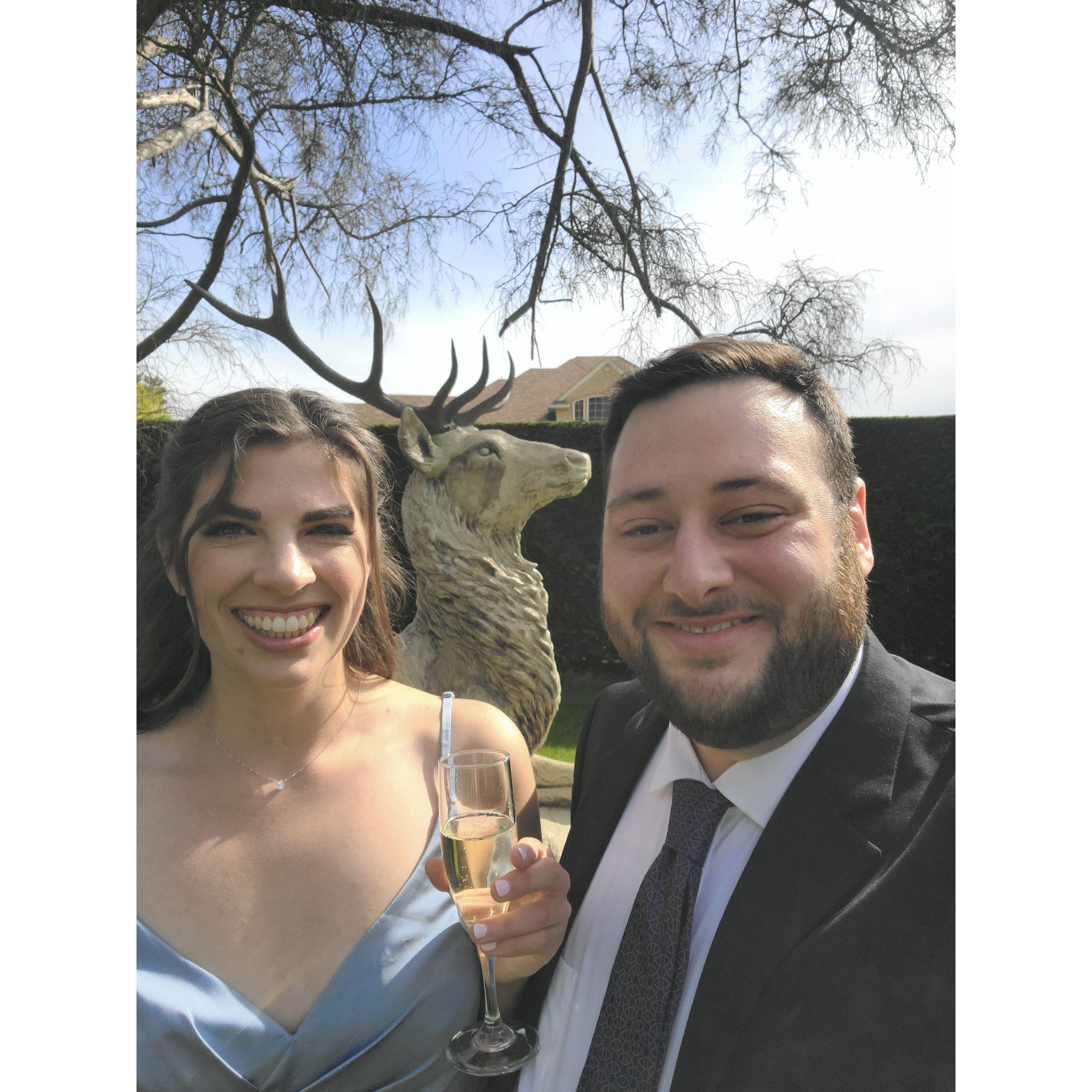 Looking dapper with a reindeer!