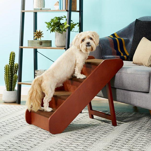 PETSAFE CozyUp Foldable Wooden Cat & Dog Stairs, Large - Chewy.com