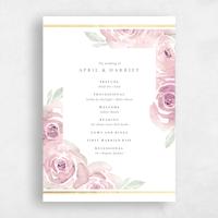 Pink Wedding Program - Roana Foil