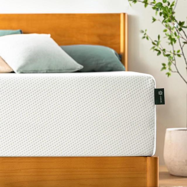 Zinus 12 Inch Green Tea Memory Foam Mattress [New Version], Fiberglass Free, Medium Firm Feel, Zoned Pressure Relief, Certified Safe Foams & Fabric, Bed-in-A-Box, King