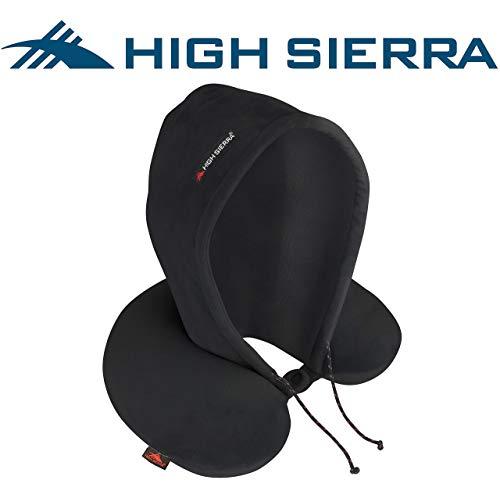 High Sierra HS1368 \ Hoodie Travel Pillow \ Block Out Light \ Sleep Deeper on Flights & Road Trips \ 100% Pure Memory Foam \ Helps Relieve Neck Discomfort \ Provides Exceptional Neck Support