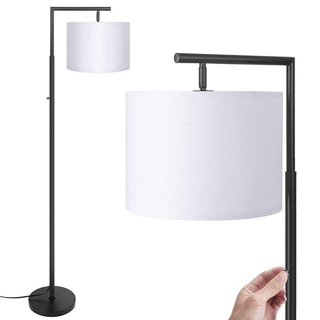 MOFFE Modern Arc Floor Lamp for Living Room, Bedroom, Office; Bright Lighting to Soft White Light - Includes 3-Mode Energy Saving LED Bulb (Contemporary)